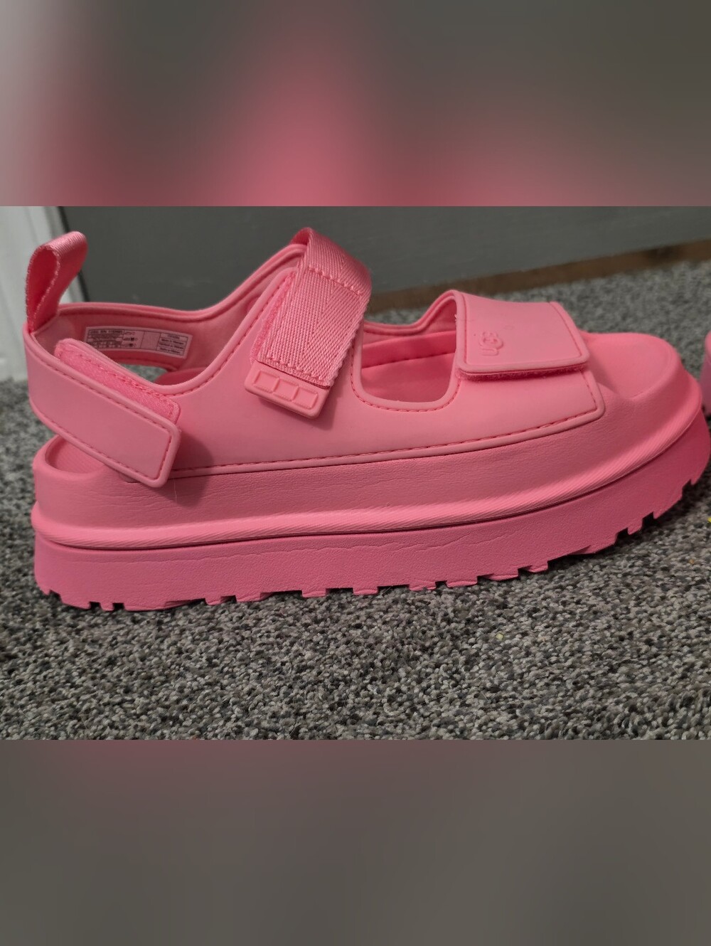 UGG Pink Platform Goldenglow Sandles